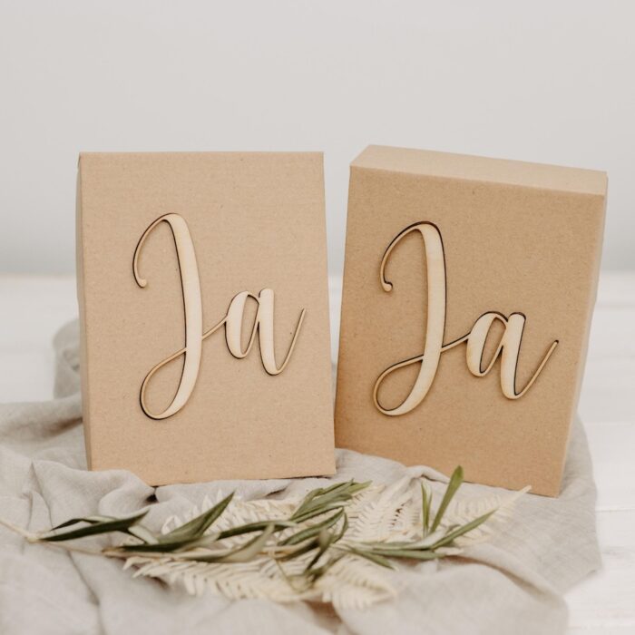 Box Hochzeit "Ja"