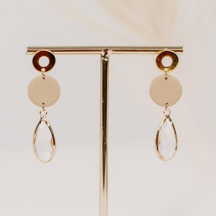 Ohrhänger crystal beige