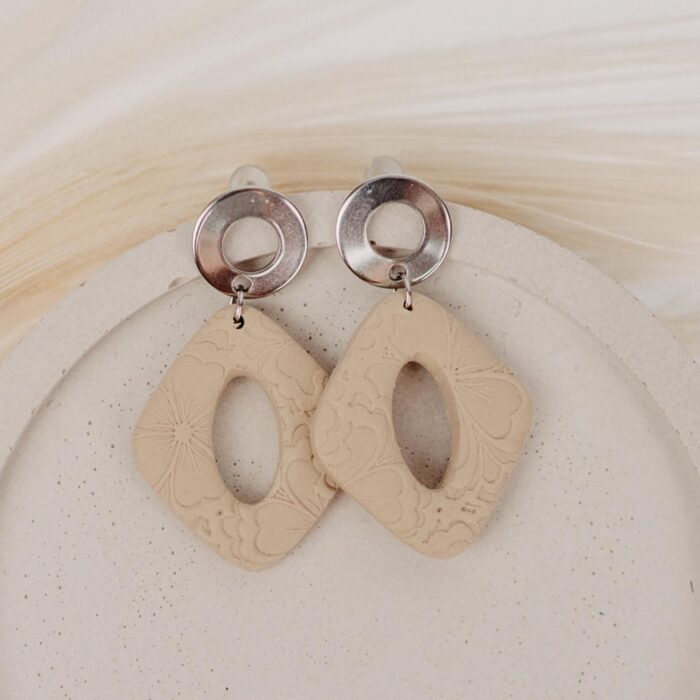 Ohrhänger Donut beige s