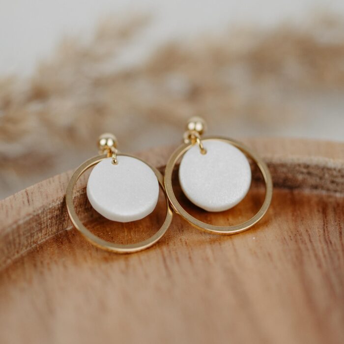 Ohrhänger Loop pearl gold