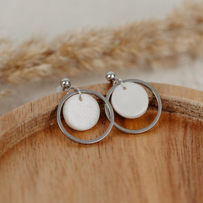 Ohrhänger Loop pearl silber