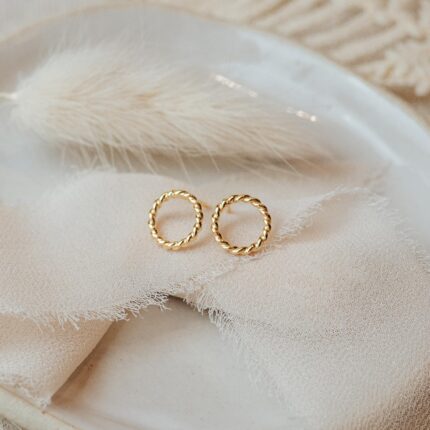 Ohrstecker gedrehter Kreis gold