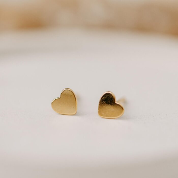 Ohrstecker Herz gold