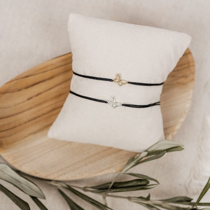 Armband Schmetterling Bandfarbe schwarz