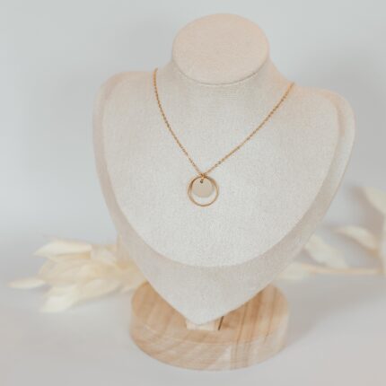 Halskette Loop beige gold